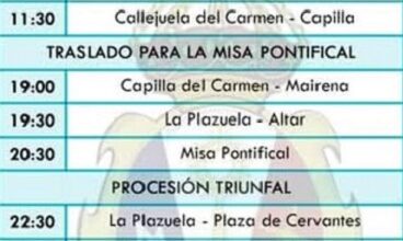 Horario e itinerario
