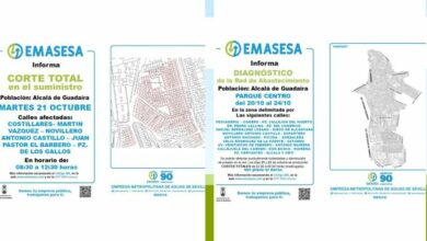 Emasesa avisa de cortes de agua y disminución de caudal o turbiedad.