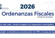Alcalá seguirá un año más con sus impuestos congelados, bonificará la construcción de VPO y la tasa de basura
