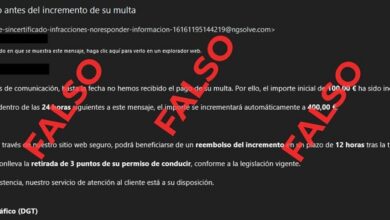 Atención si te llega este correo de la DGT, es falso!!