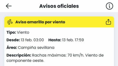Aviso amarillo por viento