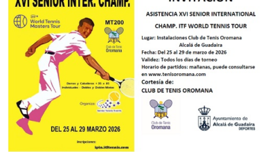 El Club de Tenis Oromana acoge el XVI TORNEO INTERNACIONAL DE TENIS PARA VETERANOS