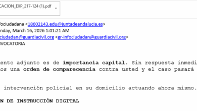 Desconfía de supuestas notificaciones de la Guardia Civil y Europol sobre la "Operación Endgame"