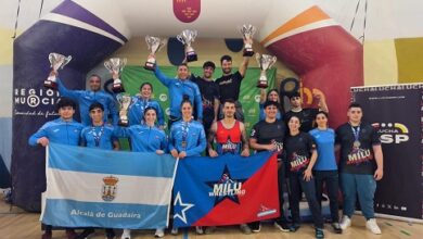 Equipo de Lucha Milu, campeones de Lucha Grecorromana por segundo año consecutivo en la Copa del Rey.