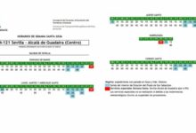 Horarios de autobuses en Semana Santa
