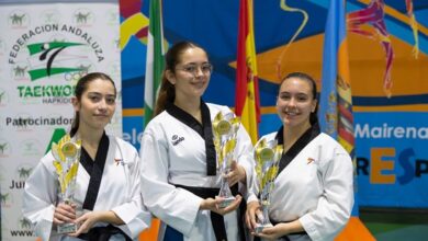 Tres alcalareñas, campeonas en trío femenino en el Campeonato de la Igualdad de Taekwondo