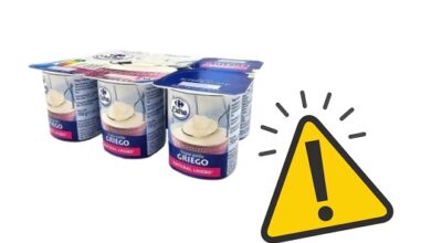 Carrefour retira un yogurt griego de su marca blanca por la presencia de gluten y/o frutos de cáscara no incluidos en el etiquetado