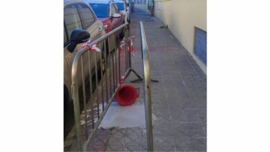 Otra farola que se cae y no se repone en Alcalá.