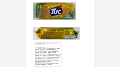 La Agencia Española de Seguridad Alimentaria y Nutrición (AESAN) ADVIERTE A LAS PERSONAS CON ALERGIA O INTOLERANCIA A LOS COMPONENTES DE LA LECHE de la comercialización galletas saladas TUC de la marca JACOBS con presencia de leche no incluida en el etiquetado en español.