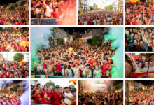 GALERÍA FOTOGRÁFICA | Alcalá celebra el título mundial de España en una Plaza del Duque abarrotada