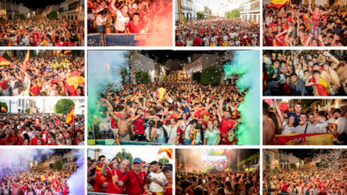 GALERÍA FOTOGRÁFICA | Alcalá celebra el título mundial de España en una Plaza del Duque abarrotada