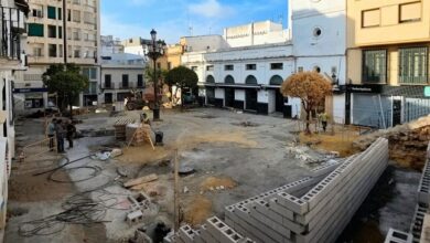 Las obras de la segunda fase de la calle La Mina y la Plaza del Cabildo en Alcalá de Guadaíra avanzan hacia su recta final