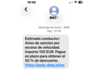 Detectada una nueva oleada de 'smishing' masivo que suplanta a la DGT mediante falsas multas de tráfico