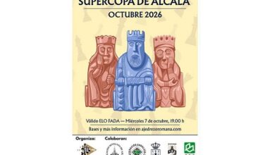 La Supercopa de Ajedrez de Alcalá regresa este 7 de octubre con una nueva cita puntuable